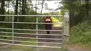 Flashing boobs and sucking cock in public park