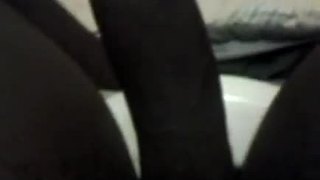 Stroking my black dick.