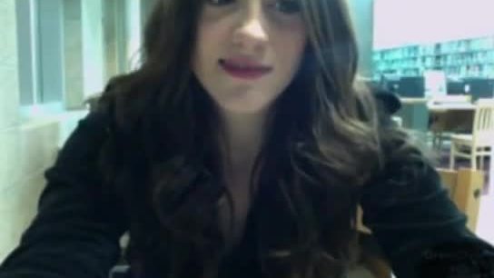 Webcam girl masurbating in public