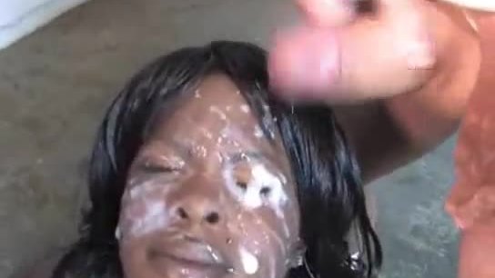 Black drowning in cum