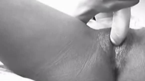 Black teen girl playing with pussy