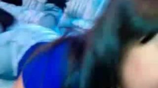 Cute black ex gf sucks balls and gets mouthful of cum