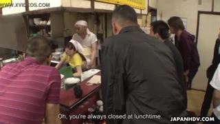 Fucking the cook in the back of the kitchen