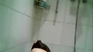 Asian mom in shower
