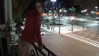 Camilla moon - outdoor public pissing from a balcony in america (full version)