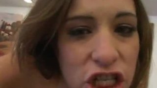 Crazy tiny boobs girl big banged