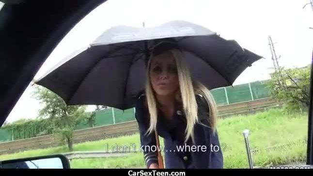 Teen slut gets roughed up hitchhiking 13