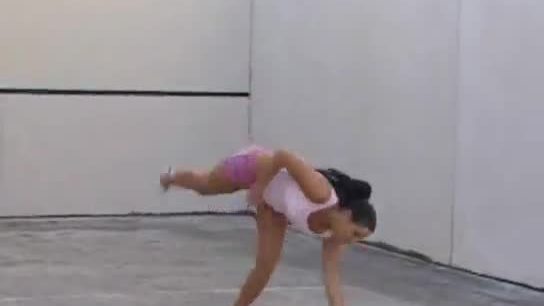 Nicole strips outdoors