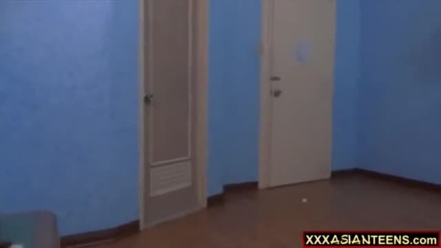 Two asian amateur teens suck and fuck in a threesome