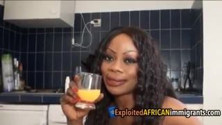 Africa black nasty big ass rides big cock