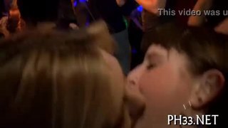 Hard core bang in night club