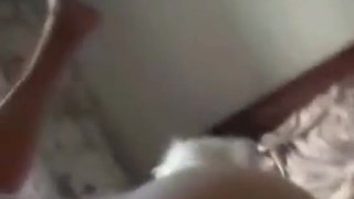 Amateur couple fucking in bed. he give her a nice facial at the end.