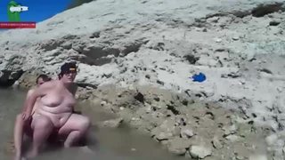 Fucking in the pond. milf caught with a hidden spycam by a voyeur raf110