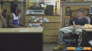 Black cuckold pawns his latina girlfriend to the owner of a pawn shop