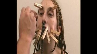 Samara face bondage and bizarre nose torments