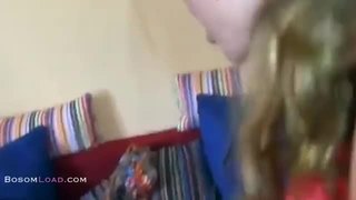 Cheating wife getting pussy fucked in the living room- creampie