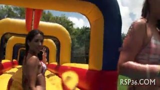Wild and wet teen threesome