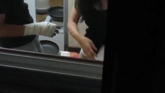 Couple caught in cam by a friend