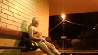 Guy strips strokes and shoots load in train station