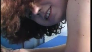 Cute young and busty amateur girl fucked by two