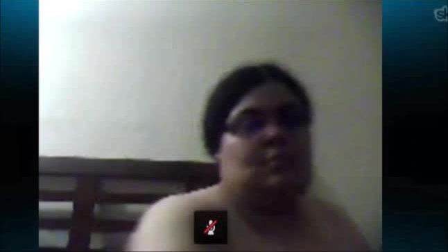 Chubby boob flash on skype