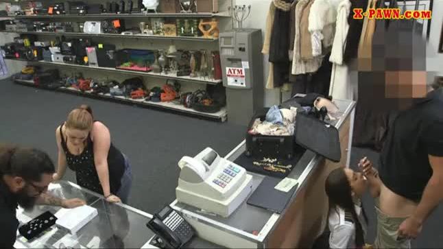 Sexy latina stewardess pawning her stuff and got fucked hard