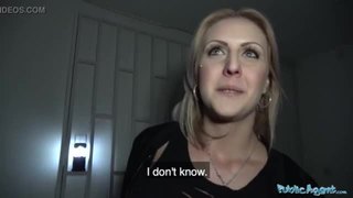 Public agent perfect boobs get covered in jizz