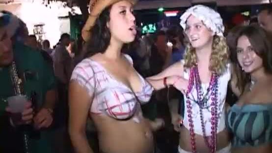 Halloween key west following model around