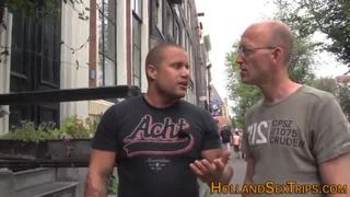 Dutch hooker swallows cum