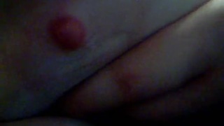 Licking and sucking my own tits